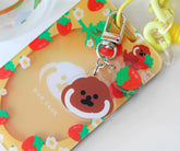 Rice Cake Puppy in Spring Keychain