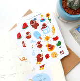 Rice Cake Puppy 夏裝 光面貼紙組