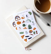 MeMe Cat 冬裝光面貼紙套裝