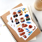 Rice Cake Puppy 名畫主題 光面貼紙組