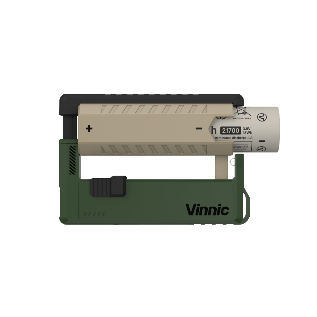 Vinnic Rendezvous 可換電直插快充套裝（22.5W）— LOG-ON 獨家新色登場｜充電器本體 ×1＋21700 5000mAh 電池 ×2＋電池充電座 ×1