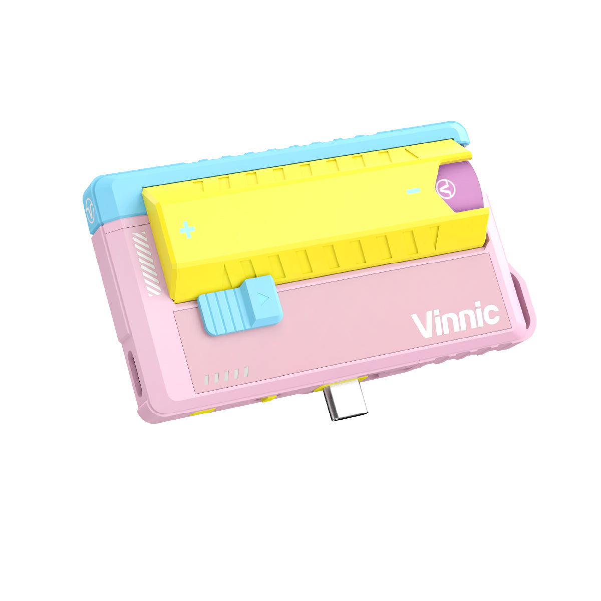 Vinnic Rendezvous 可換電直插快充套裝（22.5W）— LOG-ON 獨家新色登場｜充電器本體 ×1＋21700 5000mAh 電池 ×2＋電池充電座 ×1