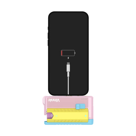 Vinnic Rendezvous 可換電直插快充套裝（22.5W）— LOG-ON 獨家新色登場｜充電器本體 ×1＋21700 5000mAh 電池 ×2＋電池充電座 ×1