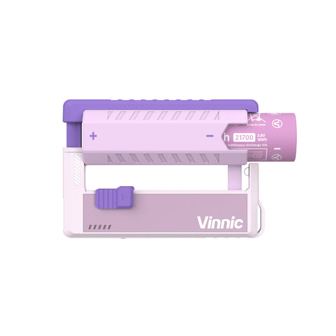 Vinnic Rendezvous 可換電直插快充套裝（22.5W）— LOG-ON 獨家新色登場｜充電器本體 ×1＋21700 5000mAh 電池 ×2＋電池充電座 ×1
