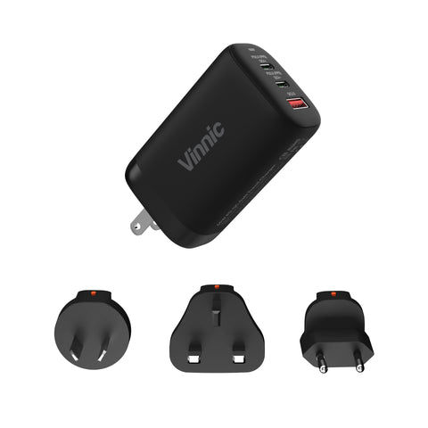 【Bundle Deal】Vinnic TRIVOR PLUS 3-in-1 Wireless Charger + GaNgapurna 65W GaN Charger