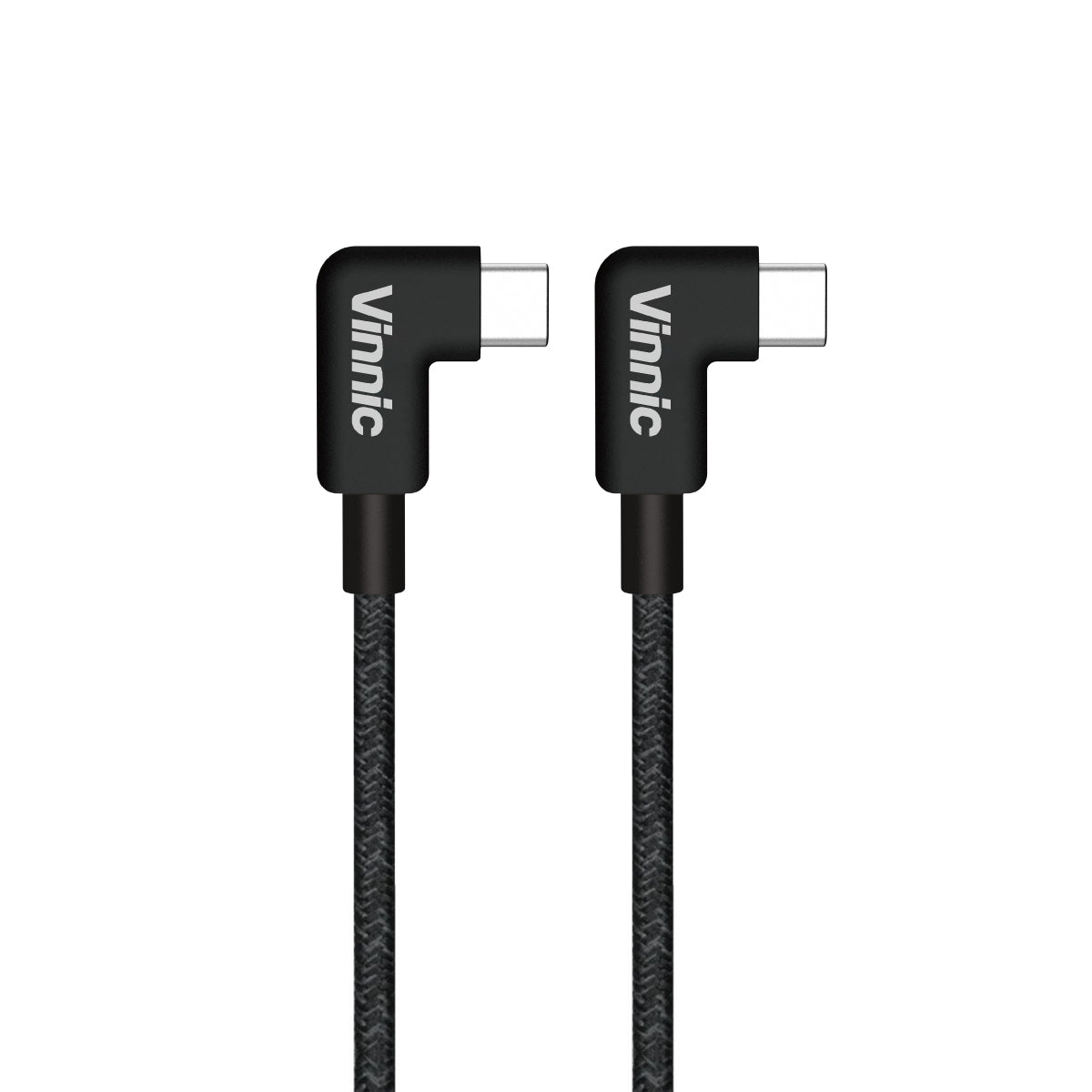 Vinnic 雙頭 L型 Type-C 充電線直角設計特寫