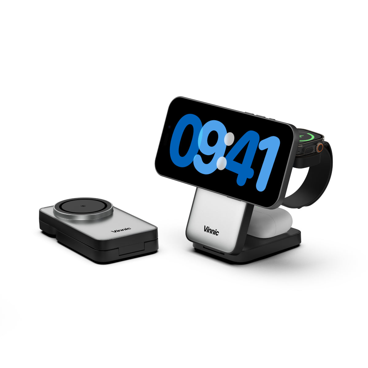 Vinnic TRIVOR 2 3-in-1 Foldable Magnetic Wireless Charging Dock, Up to 15W