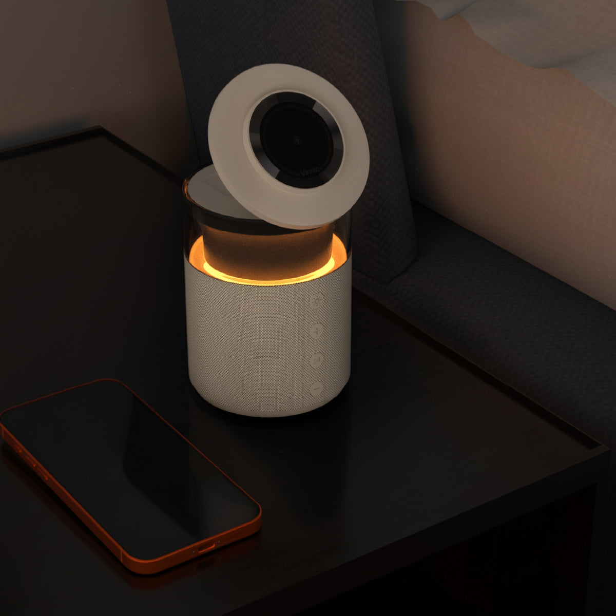 Vinnic Smoky Dome 5-IN-1 Wireless Charging Dock with BT Speaker (LOG-ON exclusive)