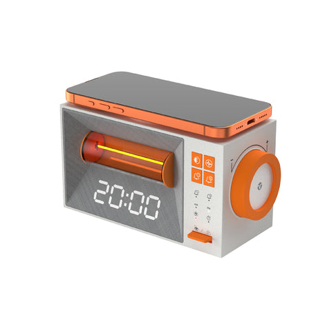 Vinnic SNOWDON 3合1 復古無線充電座 | 15W 快充、白噪音、雙鬧鐘