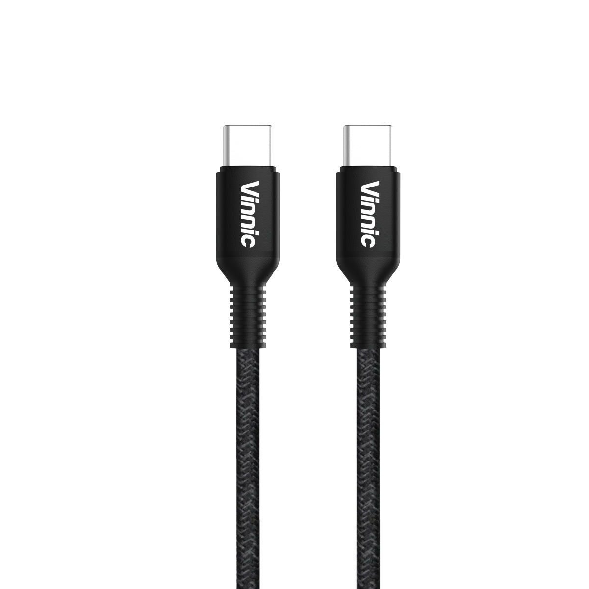 Vinnic 60W  USB-C to USB-C Cable - Vinnic  USB-C to USB-C Cable support 60W Fast Charge, transfers Speed up to 480Mbps. With HARD-WEARING EXTERIOR, it is too tough to break and tested 10,000 TIMES and Bend Test 20,000 TIMES , Its life-cycle  Lasts 5X longer and compatible with multi devices, with Vinnic 60W  USB-C to USB-C Cable support your device charge anytime, anywhere | Vinnic Power - Powered by Professional