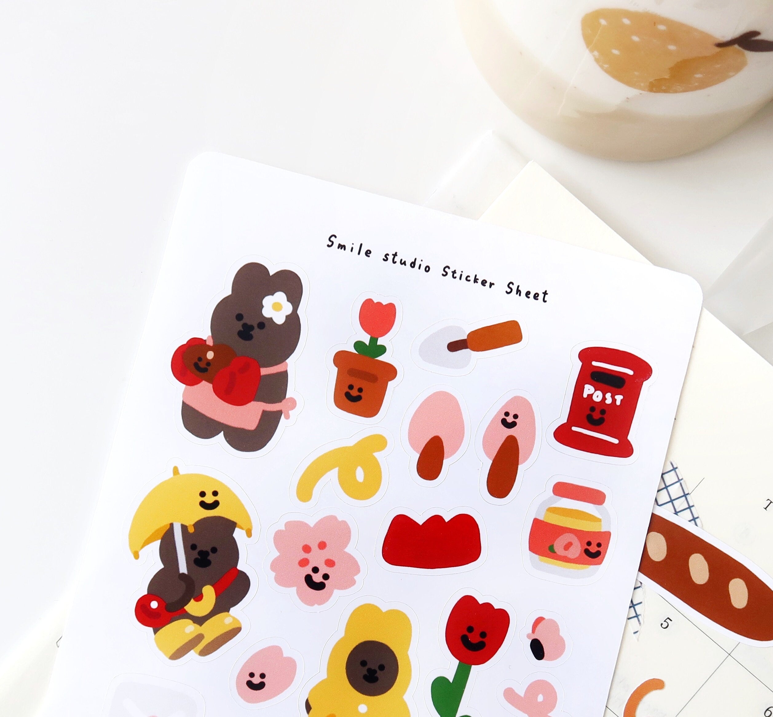 MoMo Rabbit in Spring Glossy Sticker Sheet