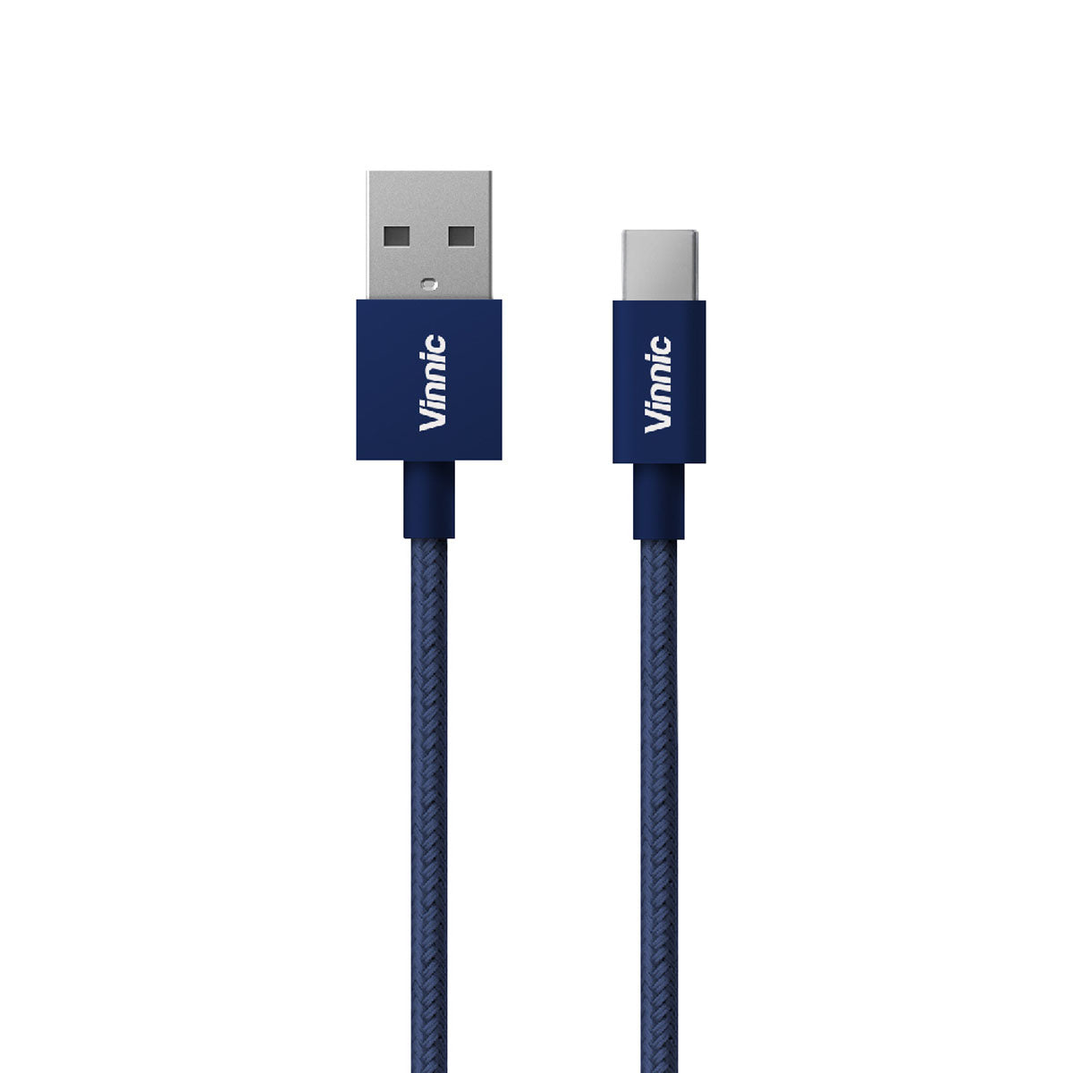 Vinnic USB-A to USB-C 傳輸充電線 - 海軍藍