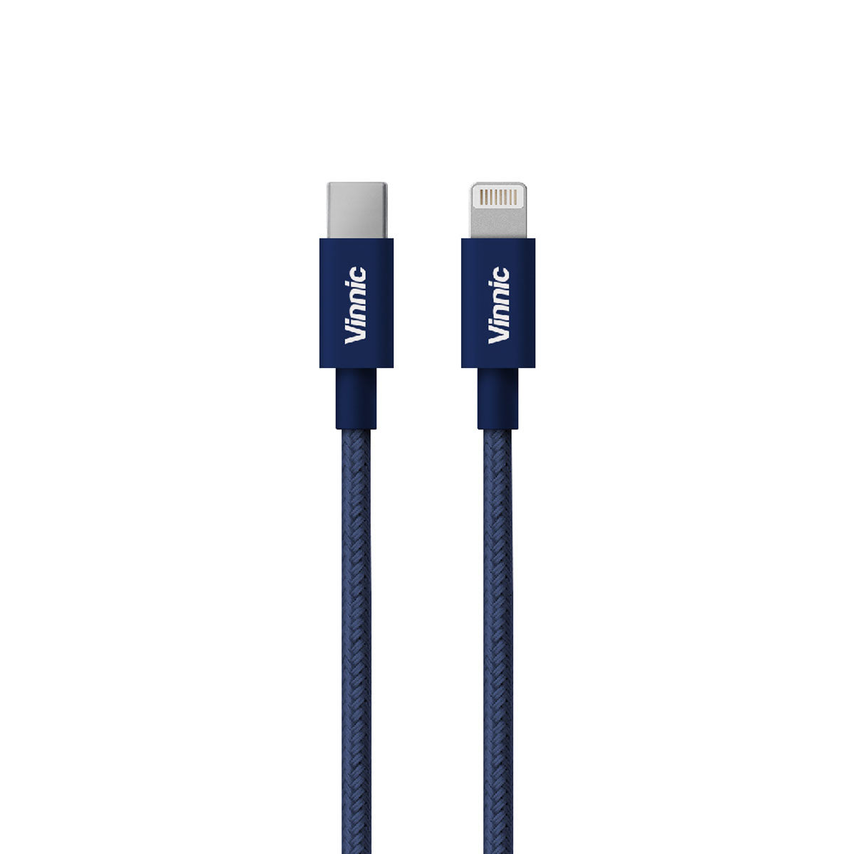 Vinnic MFi 蘋果官方認證 USB-C to MFi Lightning 傳輸充電線 - 海軍藍