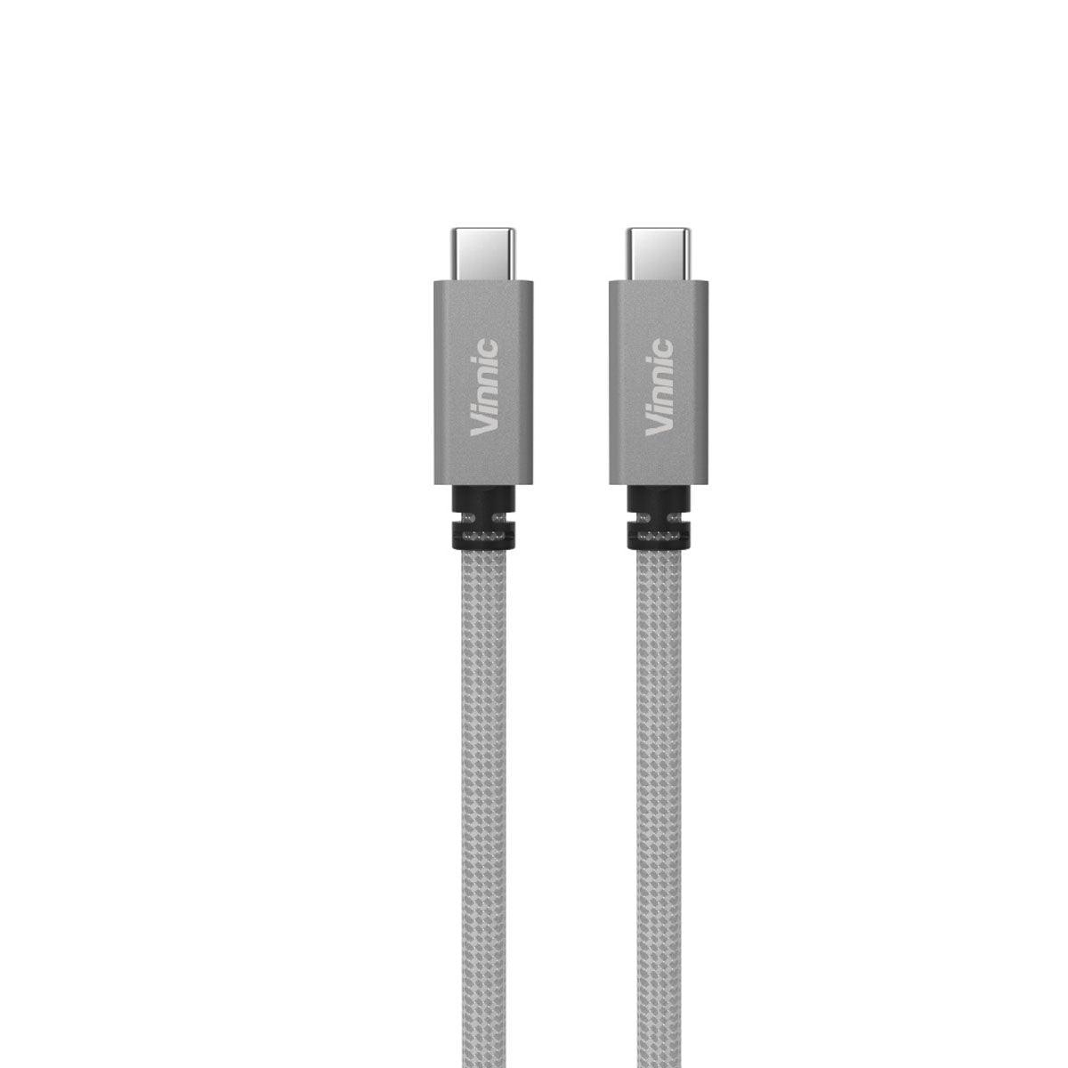 Vinnic 8K 100W USB4 USB-C to USB-C Cable - L- IronVinnic 8K 100W USB4 USB-Vinnic Power