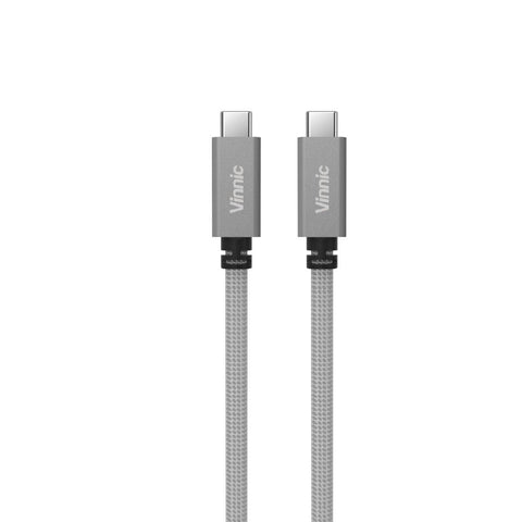 Vinnic 8K 100W USB4 USB-C to USB-C Cable - L- IronVinnic 8K 100W USB4 USB-Vinnic Power