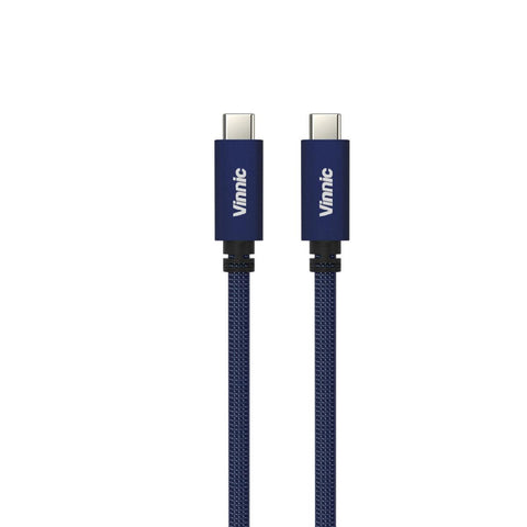 Vinnic 8K 100W USB4 USB-C to USB-C Cable - NavyVinnic 8K 100W USB4 USB-Vinnic Power