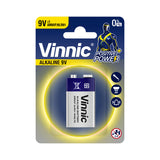 Vinnic Alkaline Battery AM9VF / 6LR61 (9V) - 1Pcs