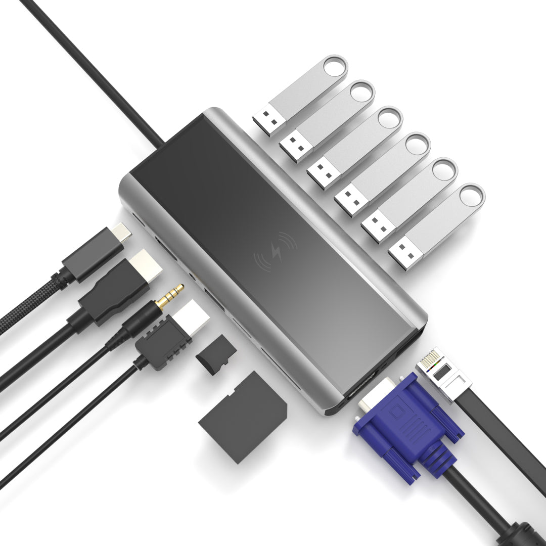 Vinnic 15-in-1 USB-C 無線充電集線器